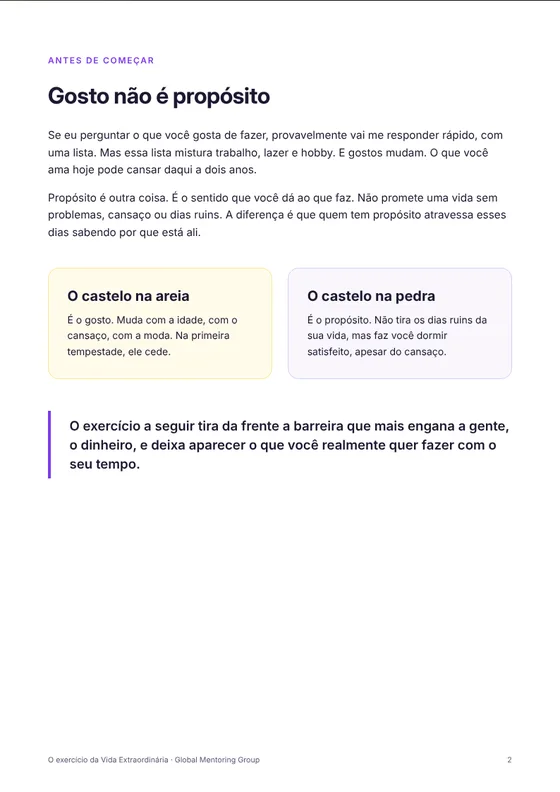 Página 2 do PDF: Gosto não é propósito